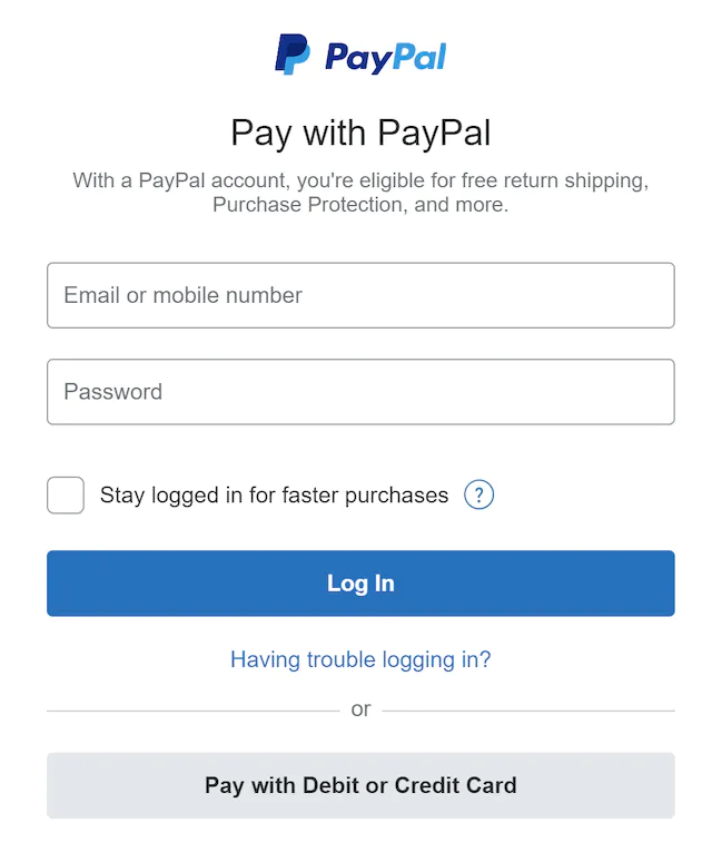 Hosted Payment Page with PayPal